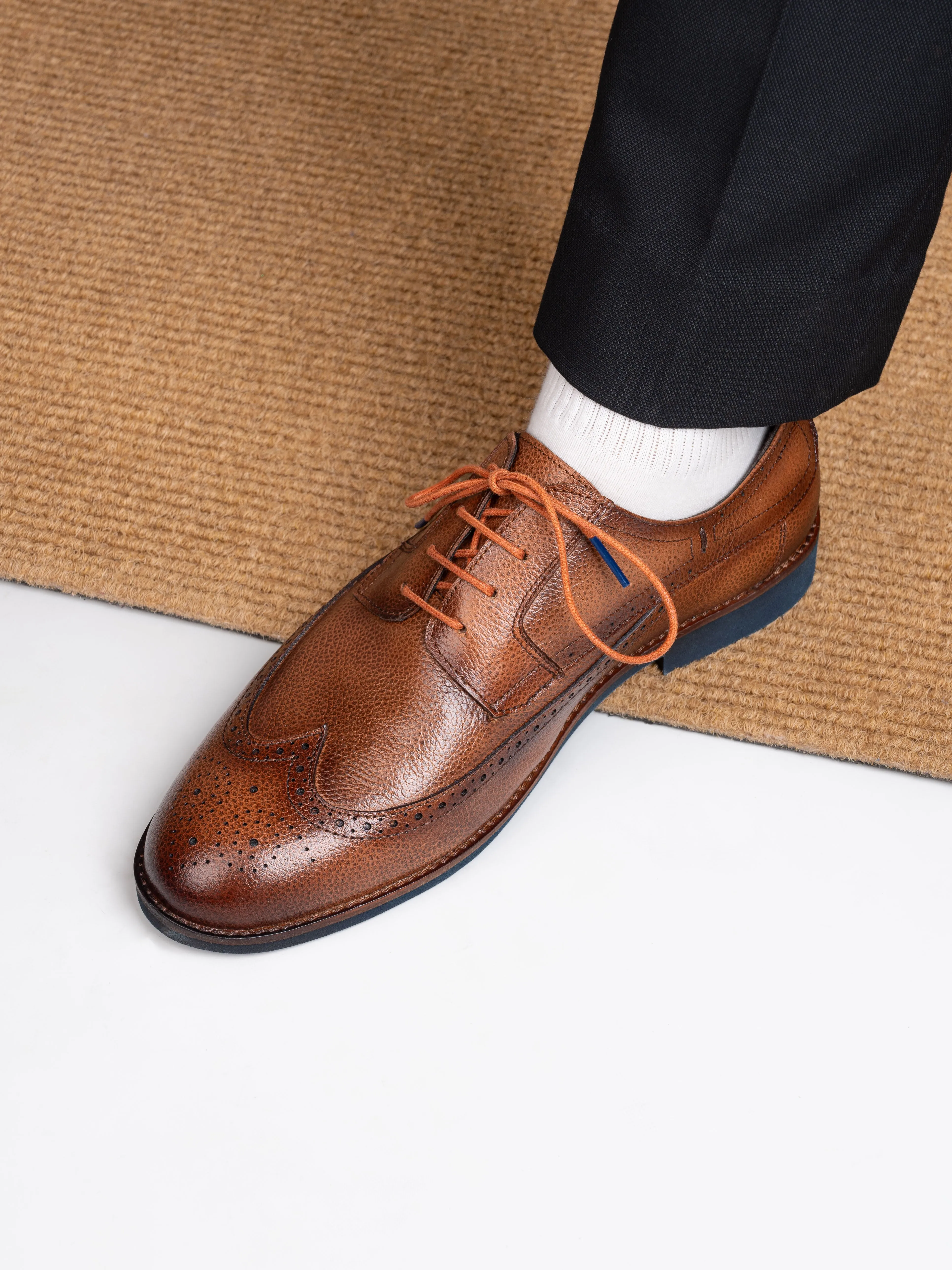 Alberto Torresi Horwik Series Tan Mild Leather Brogue shoe