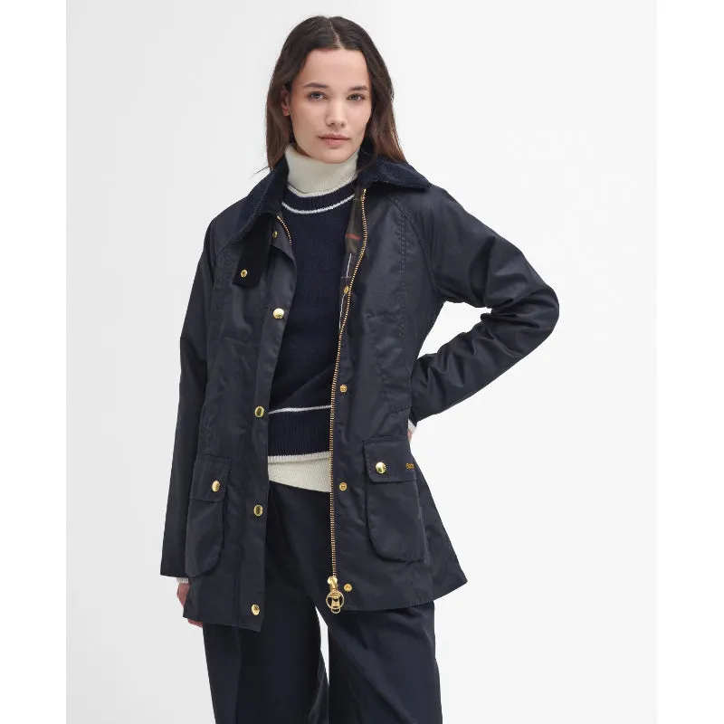 Barbour Modern Beadnell Ladies Wax Jacket - Navy/Classic