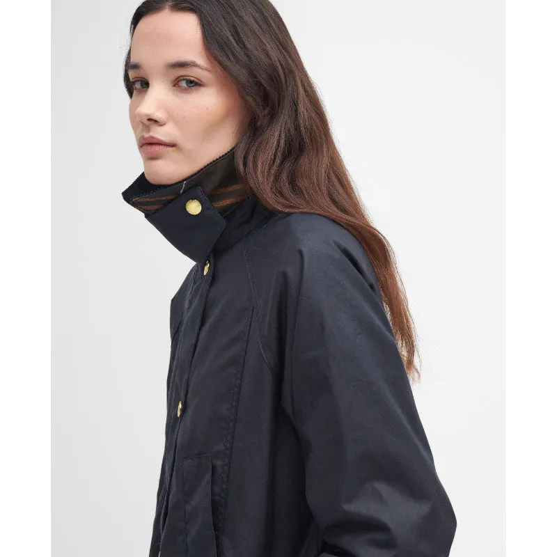 Barbour Modern Beadnell Ladies Wax Jacket - Navy/Classic