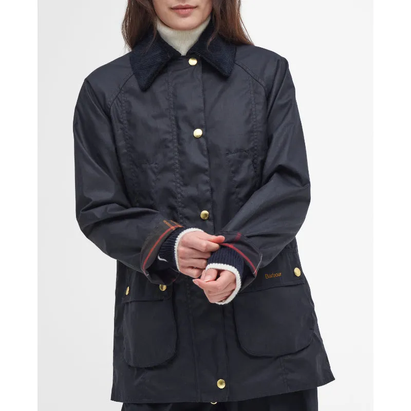 Barbour Modern Beadnell Ladies Wax Jacket - Navy/Classic