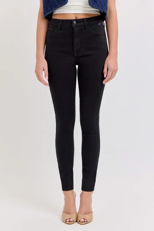 Black Mid Rise Skinny Denim