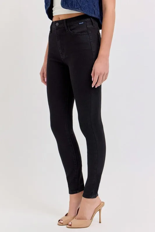 Black Mid Rise Skinny Denim