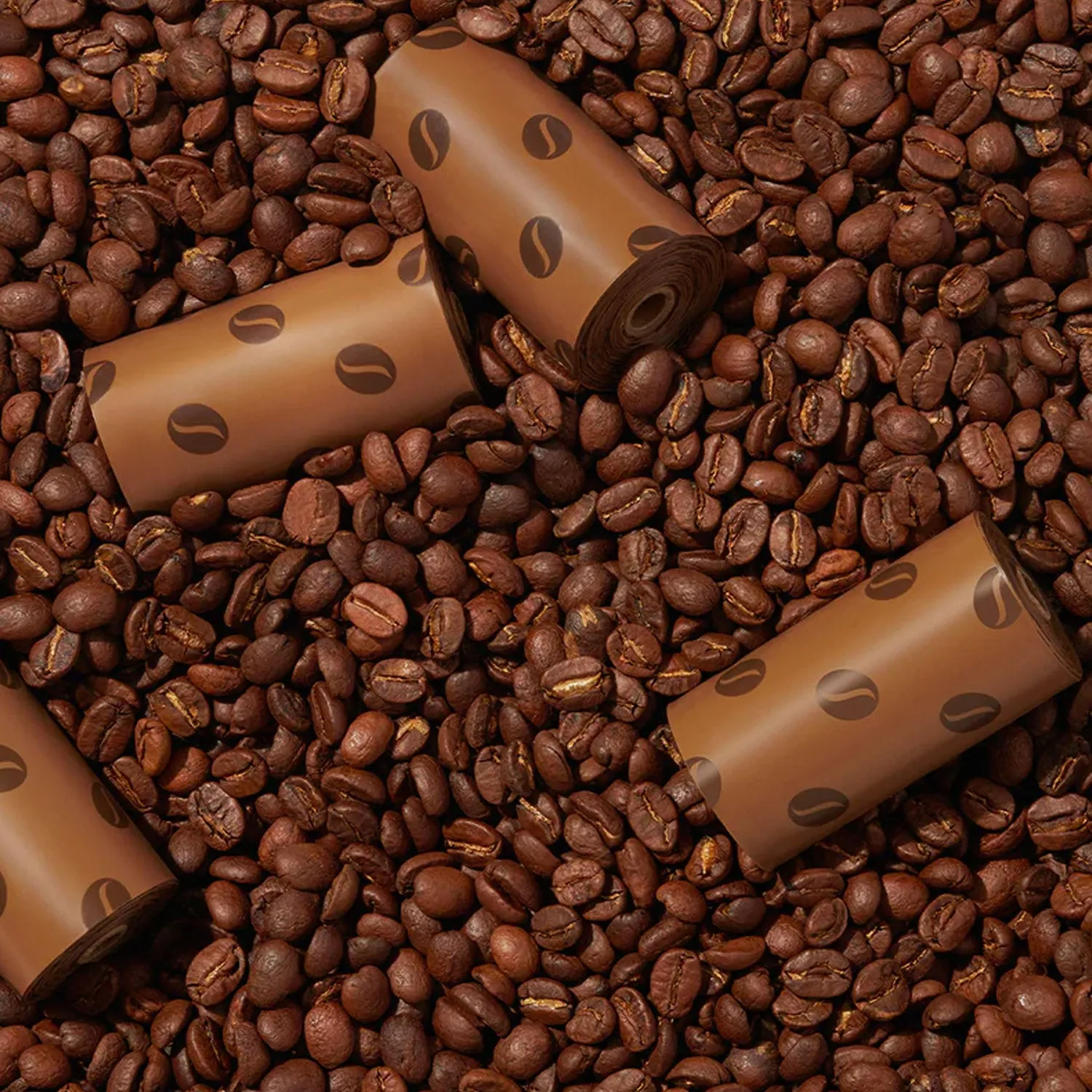 Coffee Scented Pet Waste Bags with Dispenser