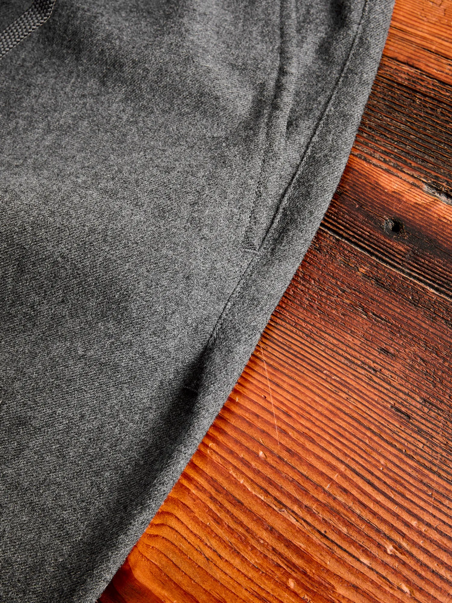 Cotton Wool Easy Pants in Charcoal Grey