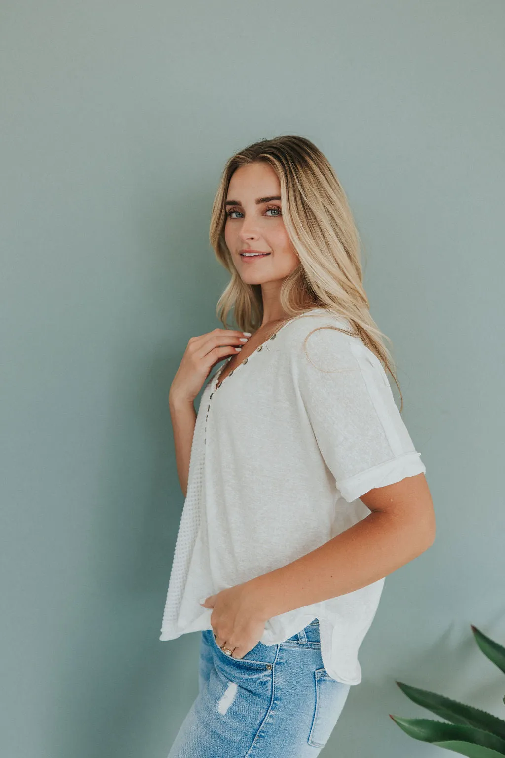 Day By Day V-Neck Tee
