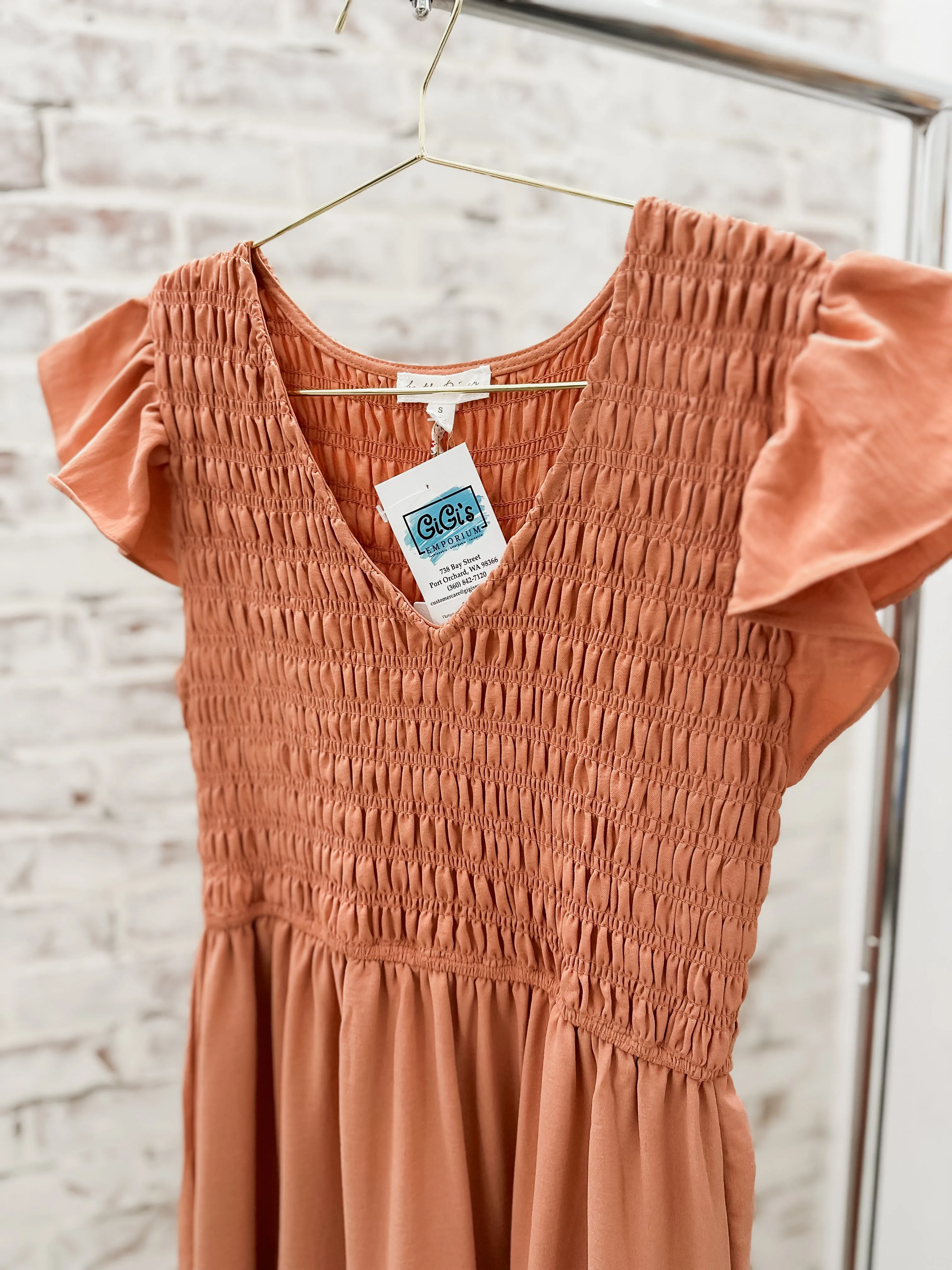 Flattering Flutters Midi Dress