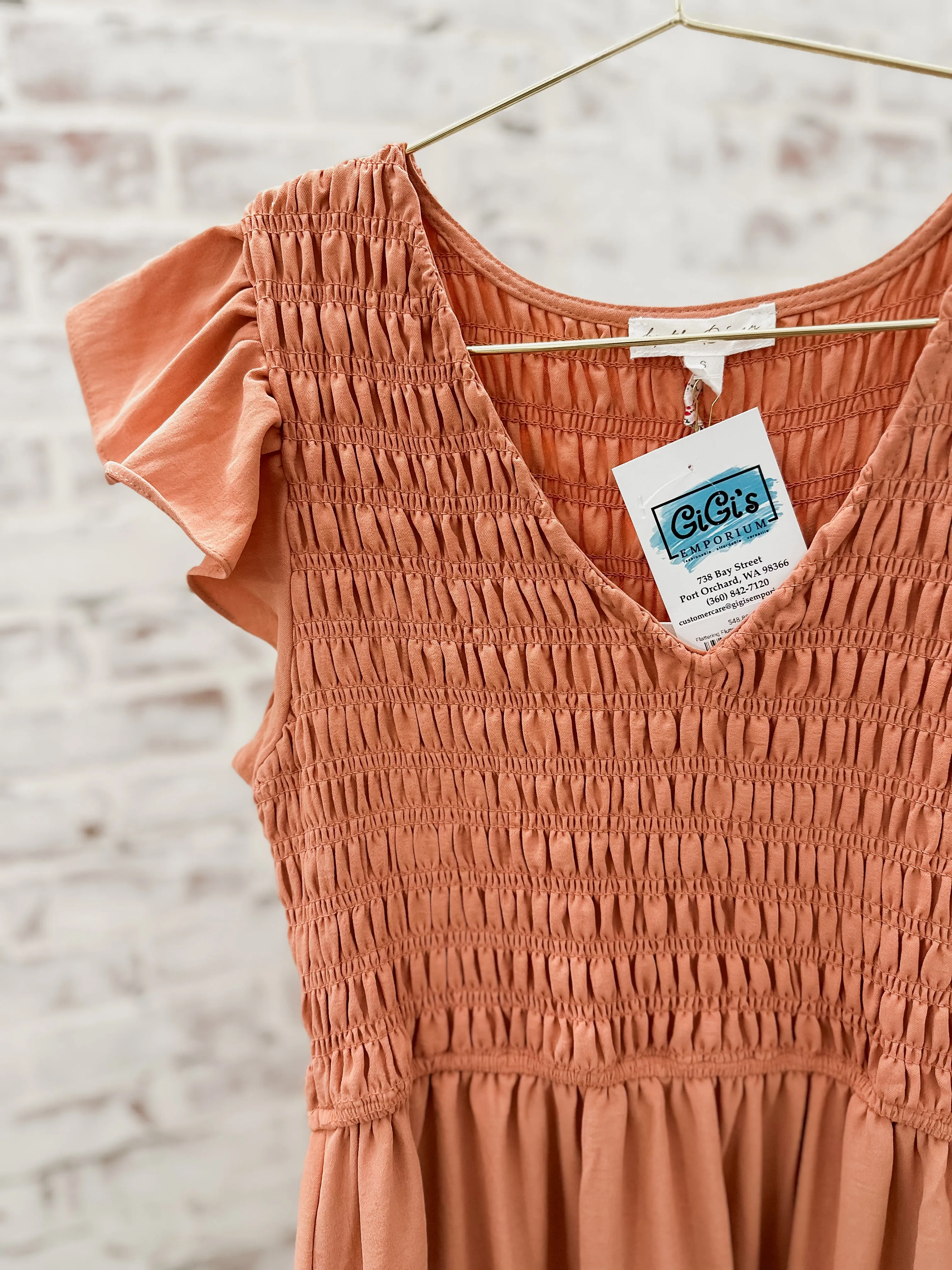 Flattering Flutters Midi Dress