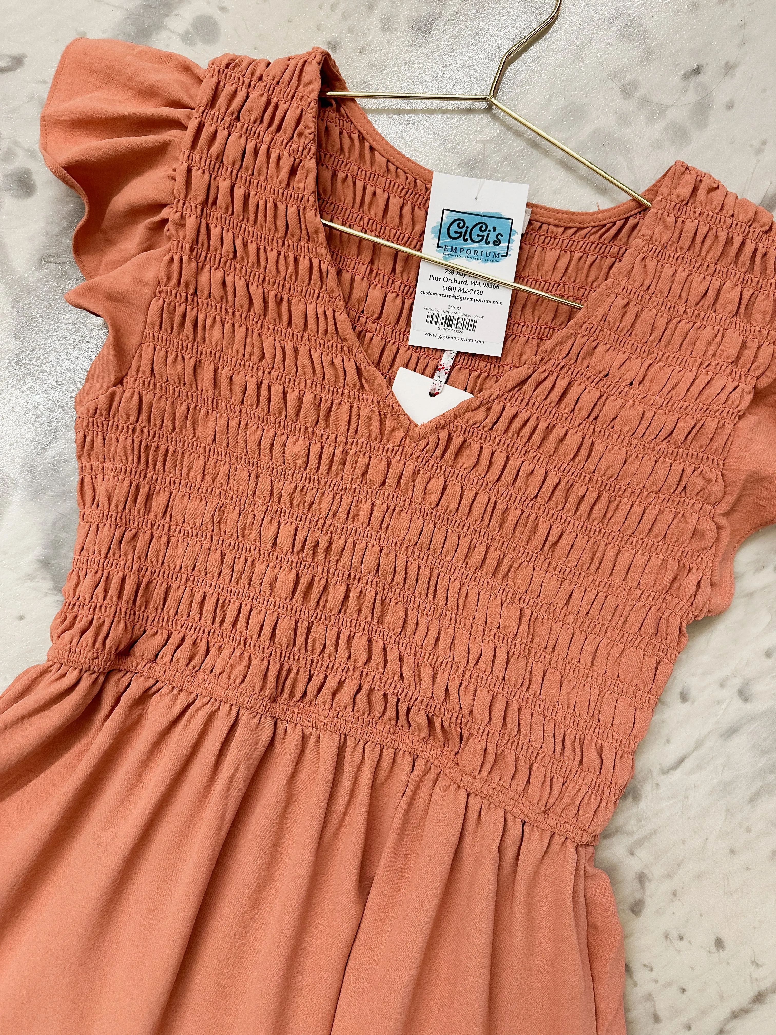 Flattering Flutters Midi Dress