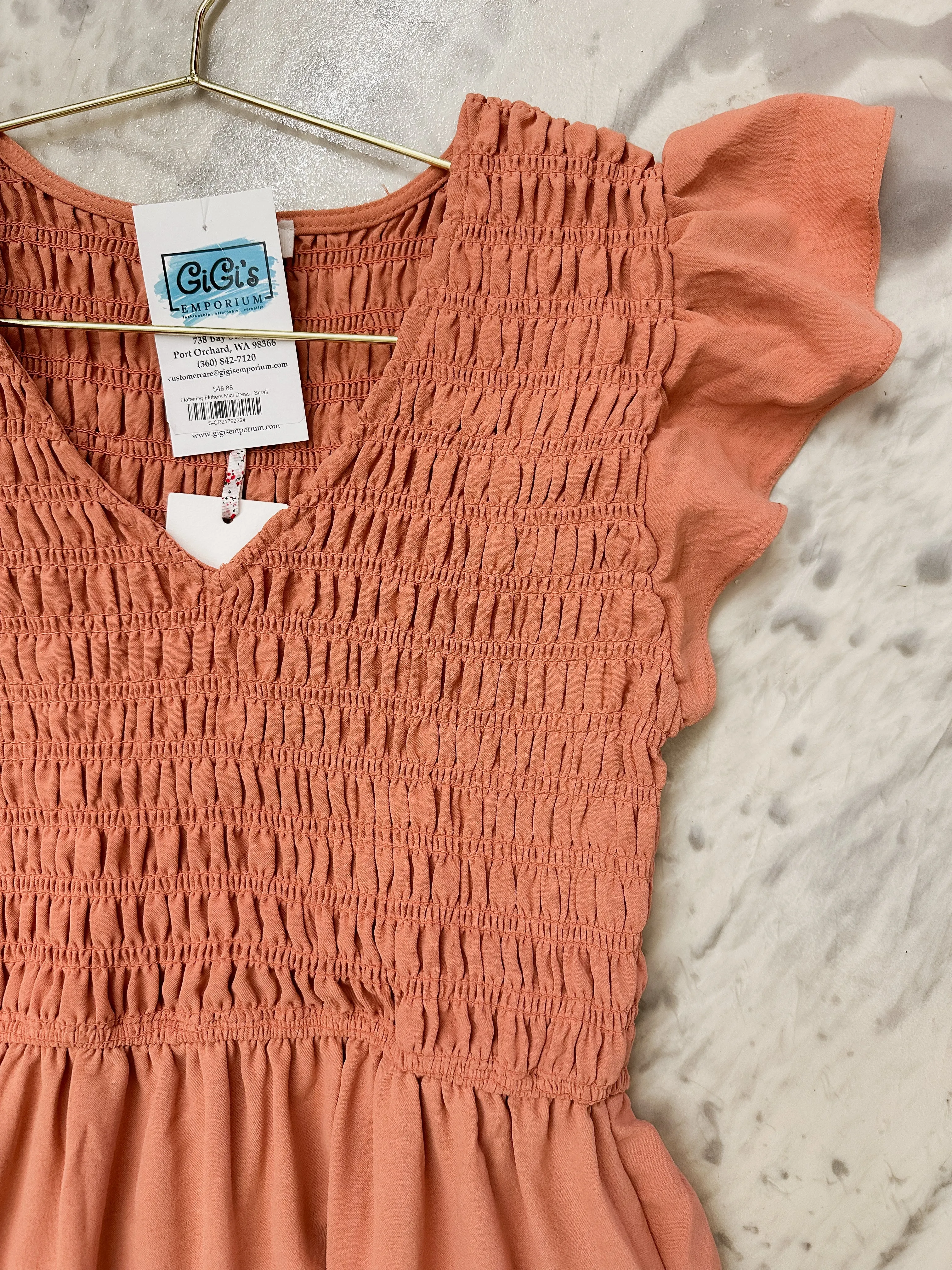 Flattering Flutters Midi Dress