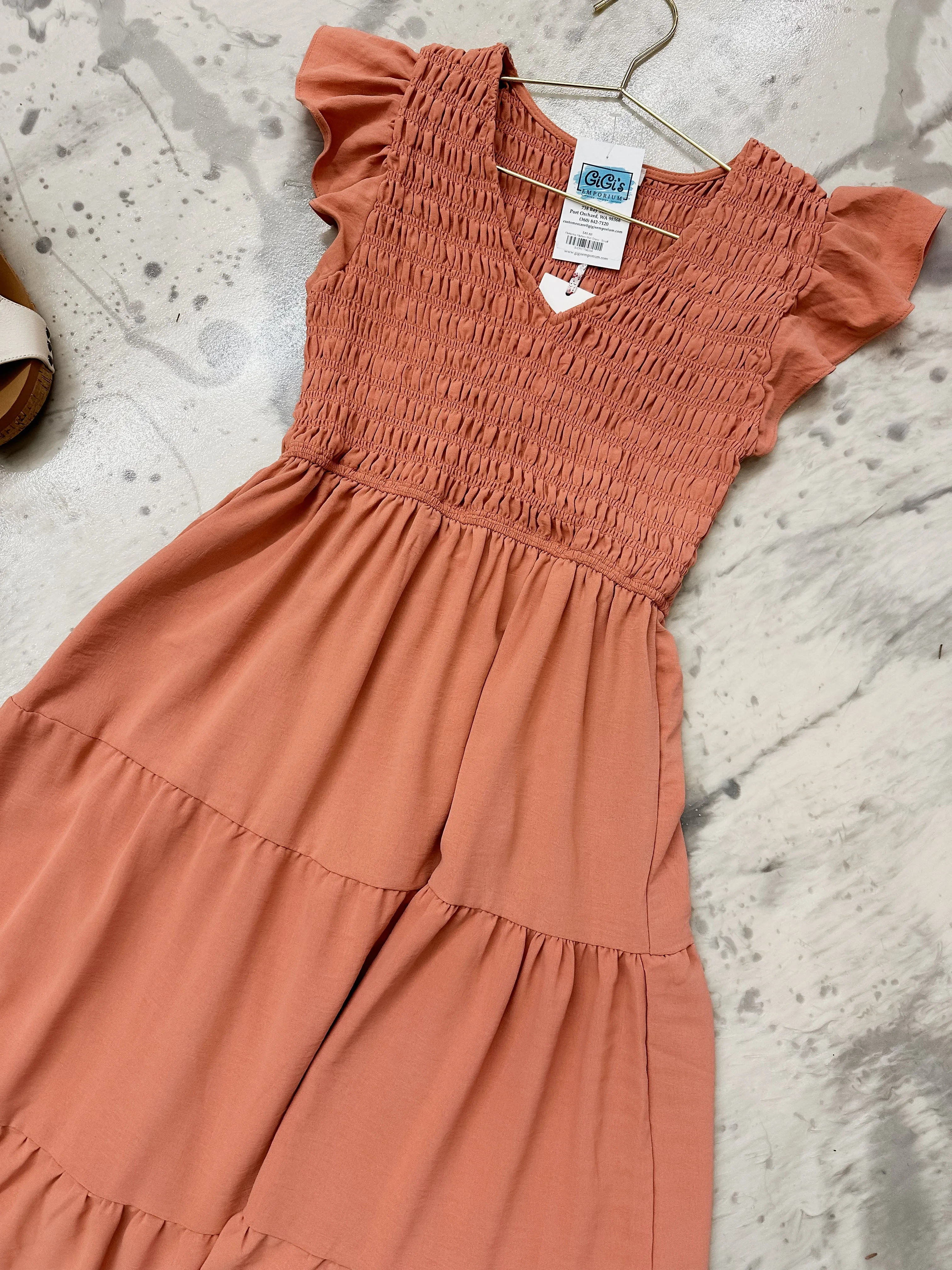 Flattering Flutters Midi Dress