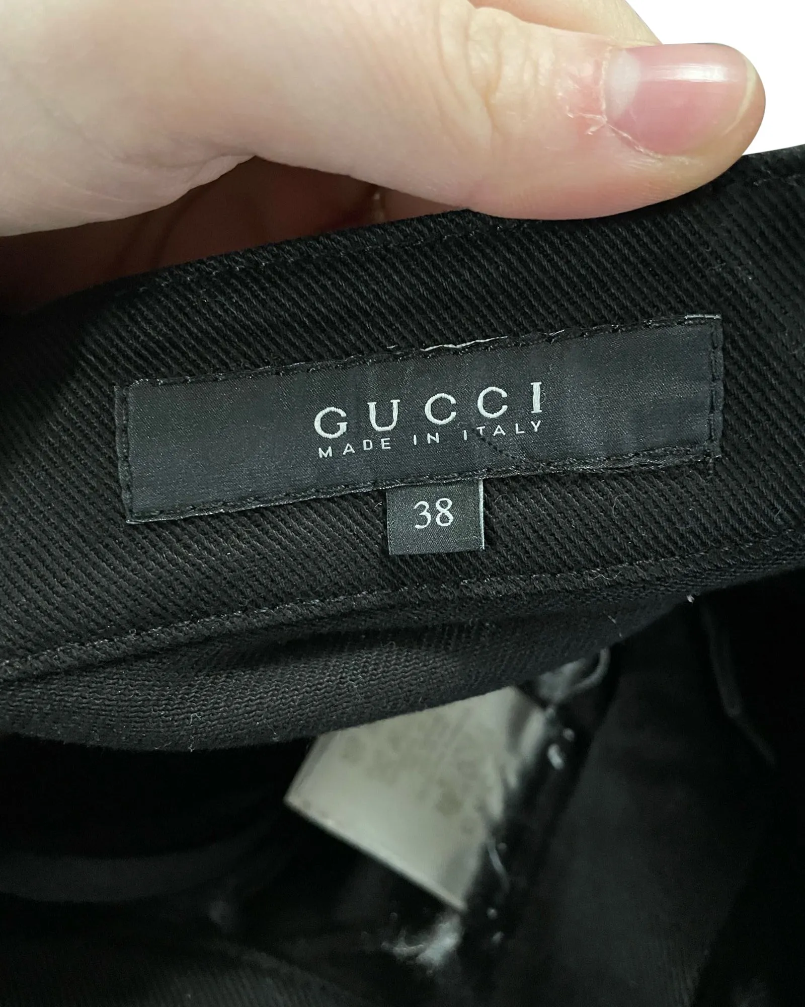 Gucci Side Stripe Jeans in Black Cotton
