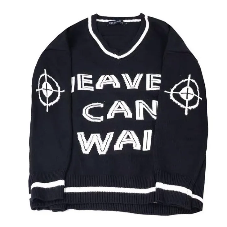 HEAVEN CAN WAIT PULLOVER SWEATSHIRT - BLACK