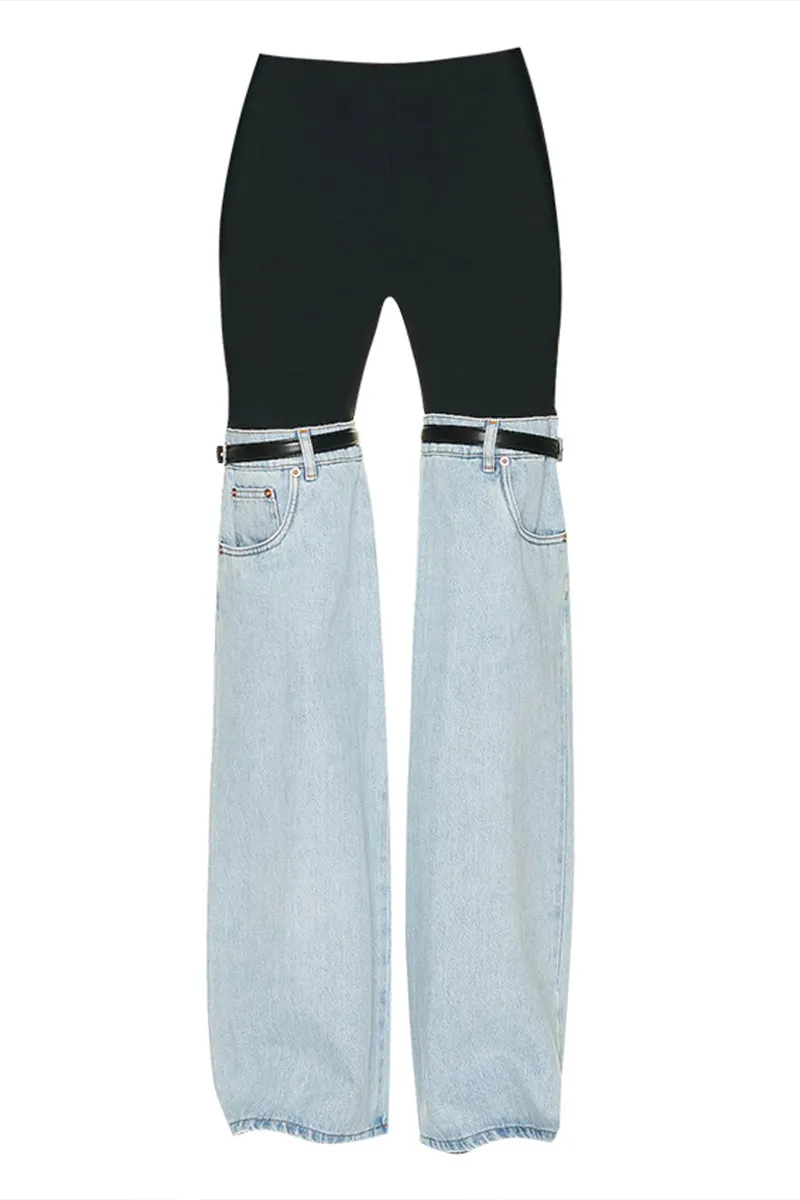 HPT1176 Urban Edge Strap Denim Pant