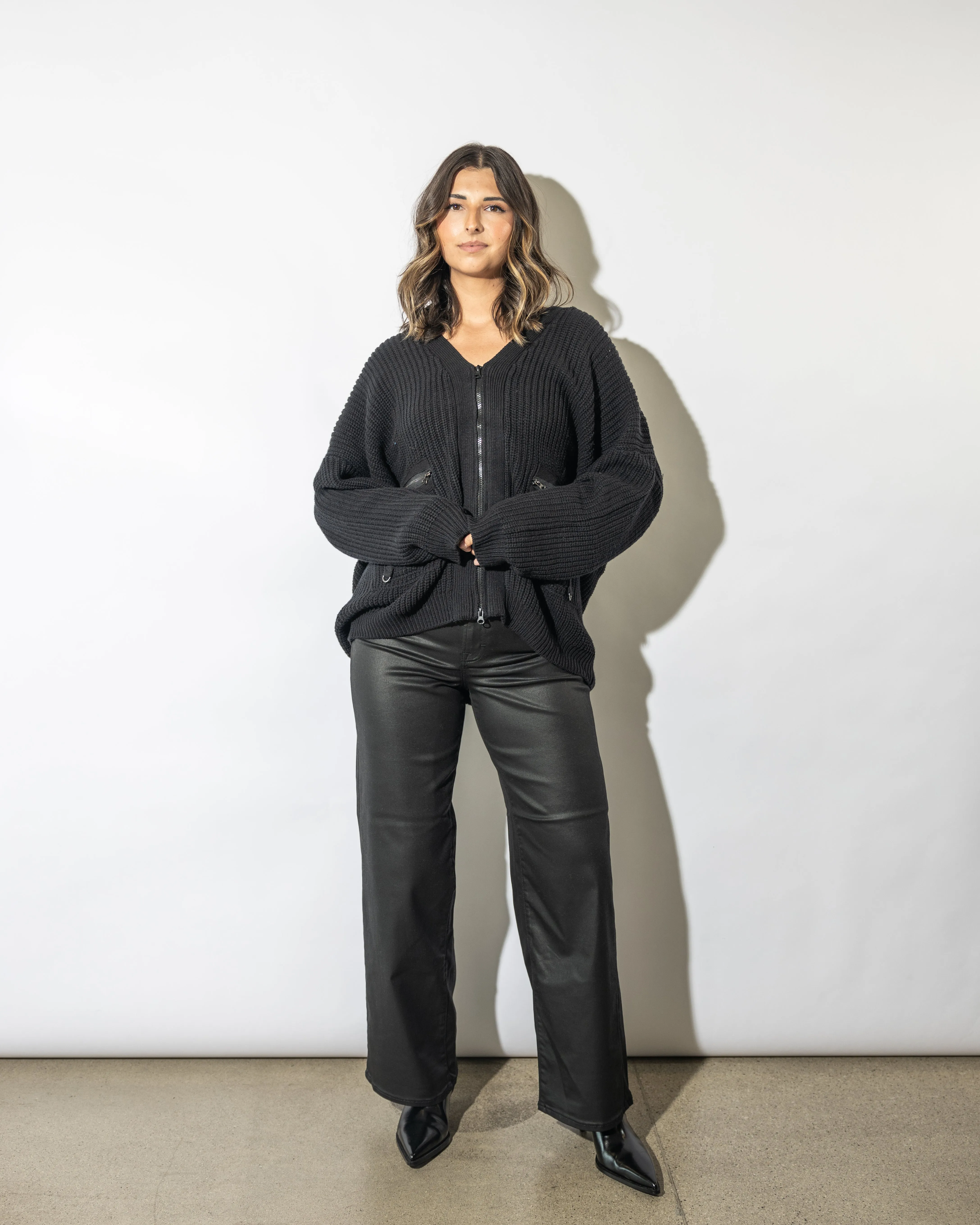 Jordyn Long Zip Utility Cardigan