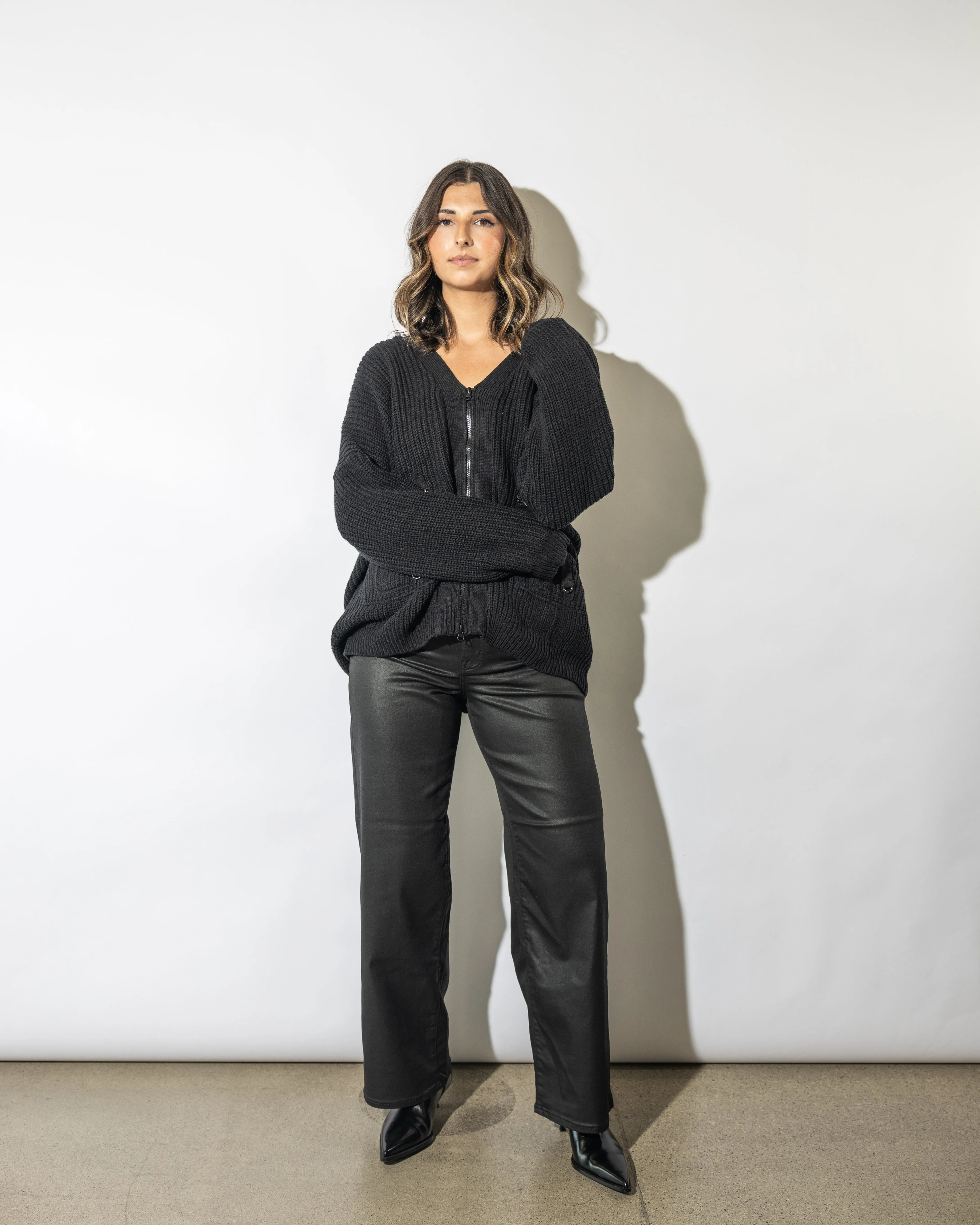 Jordyn Long Zip Utility Cardigan