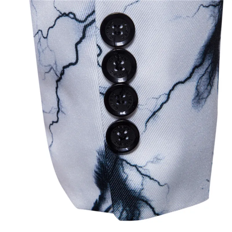 Men's Abstract Modern Art Formal Blazer Jacket