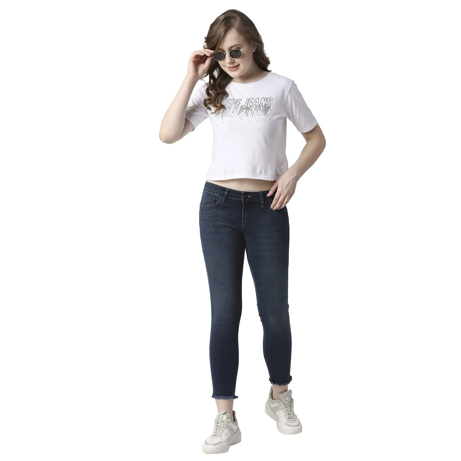 Pepe Jeans Women's Skinny Jeans (PL204436J676_MED Dark Used_28)