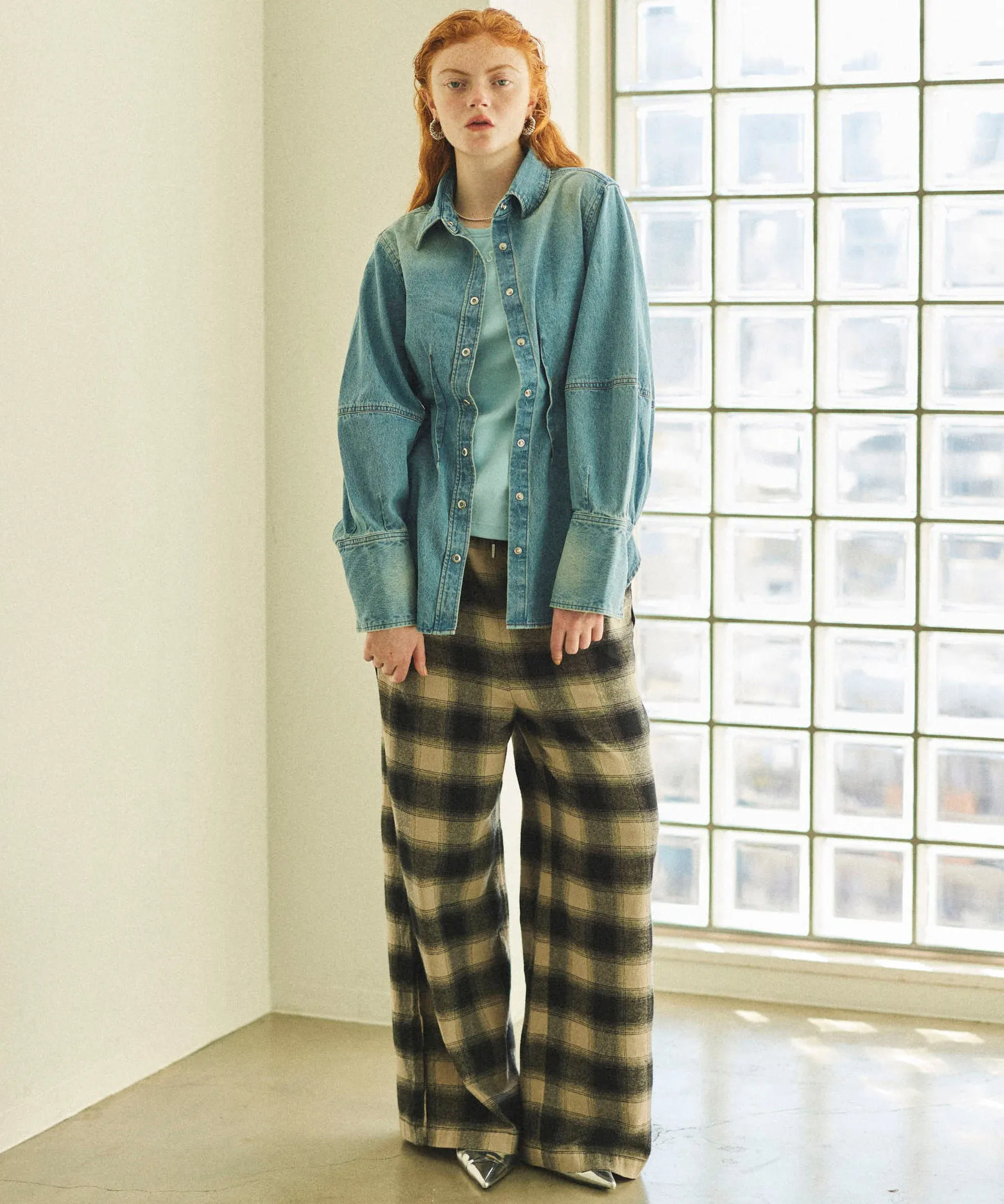 Plaid Pattern Easy Pants