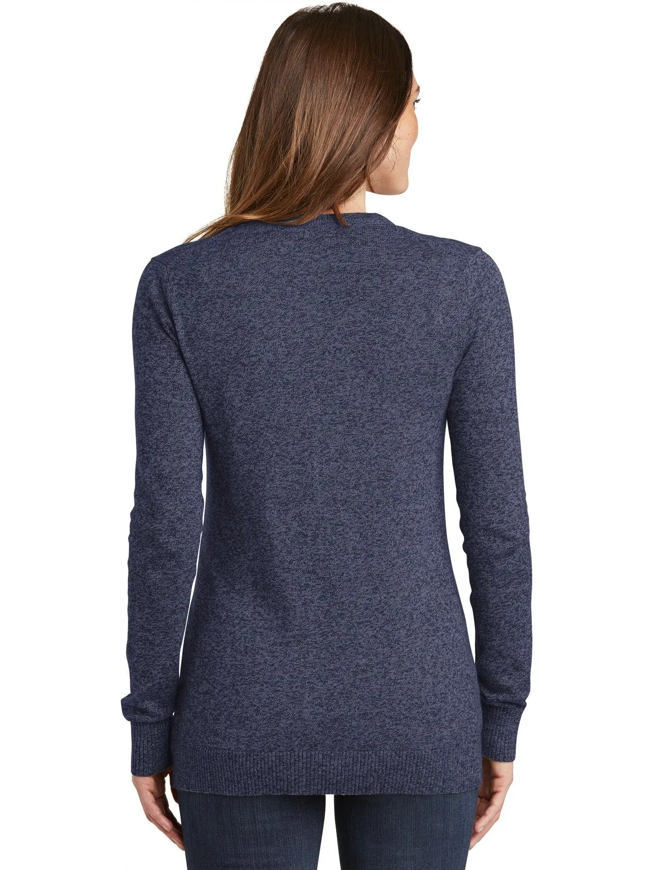 Port Authority Ladies Marled Cardigan Sweater