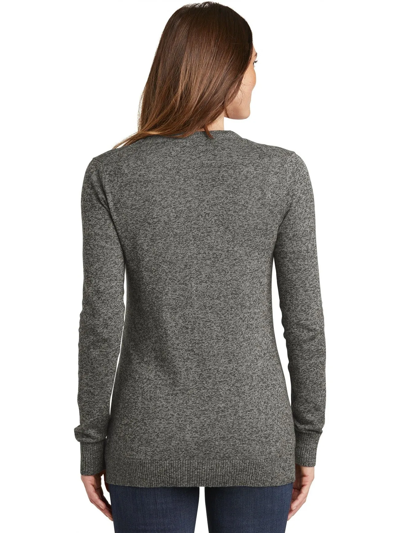 Port Authority Ladies Marled Cardigan Sweater
