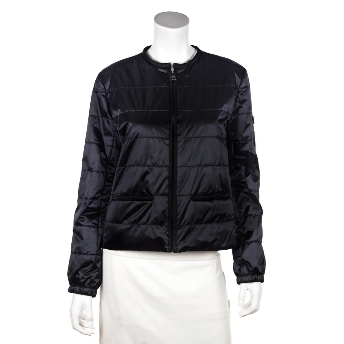 Prada Black Quilted Blouson Jacket Size M | IT 44