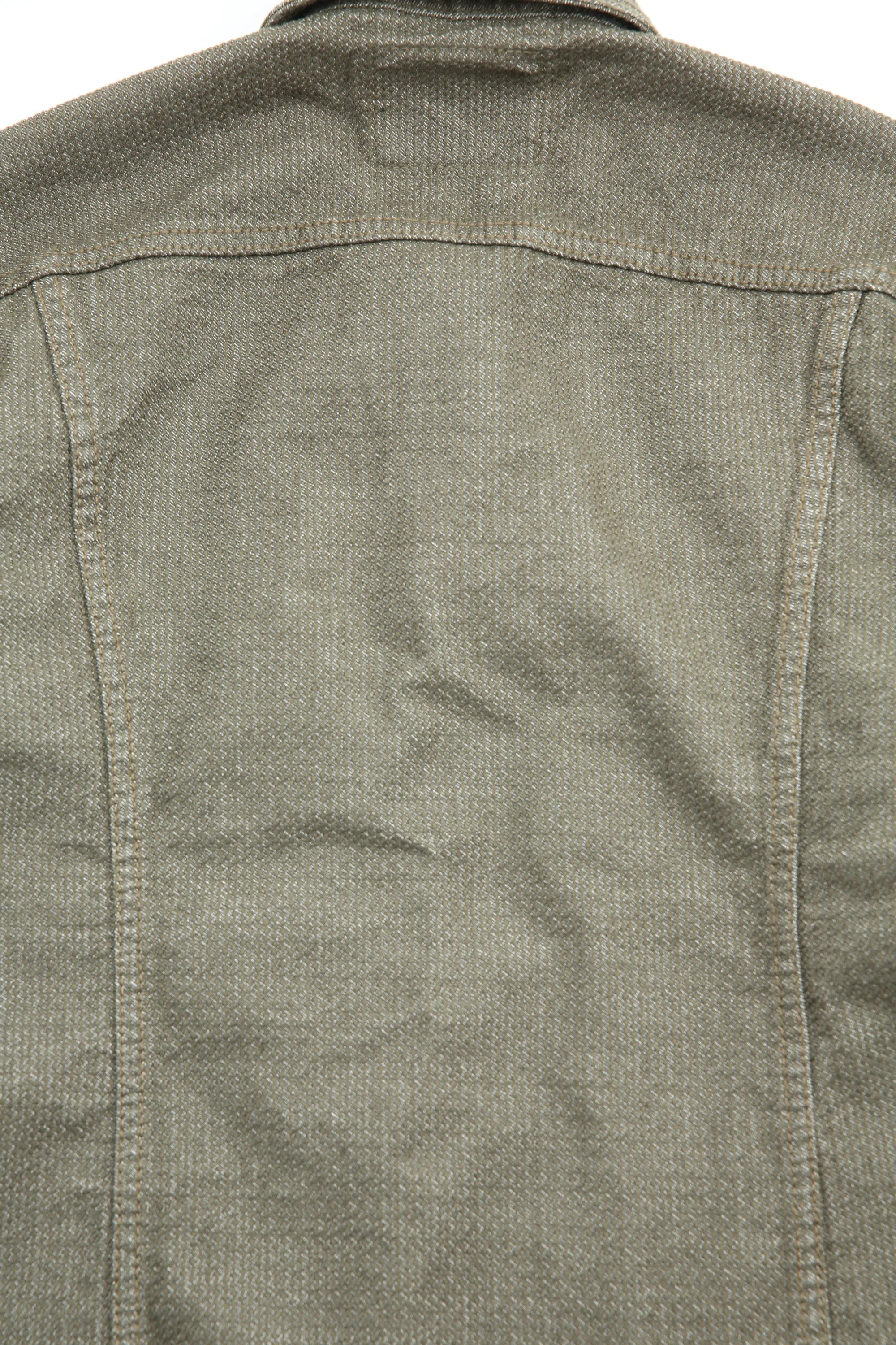 Pure Blue Japan 6118-OLV Men's Woven Sashiko Type3 Jacket - Olive x Olive