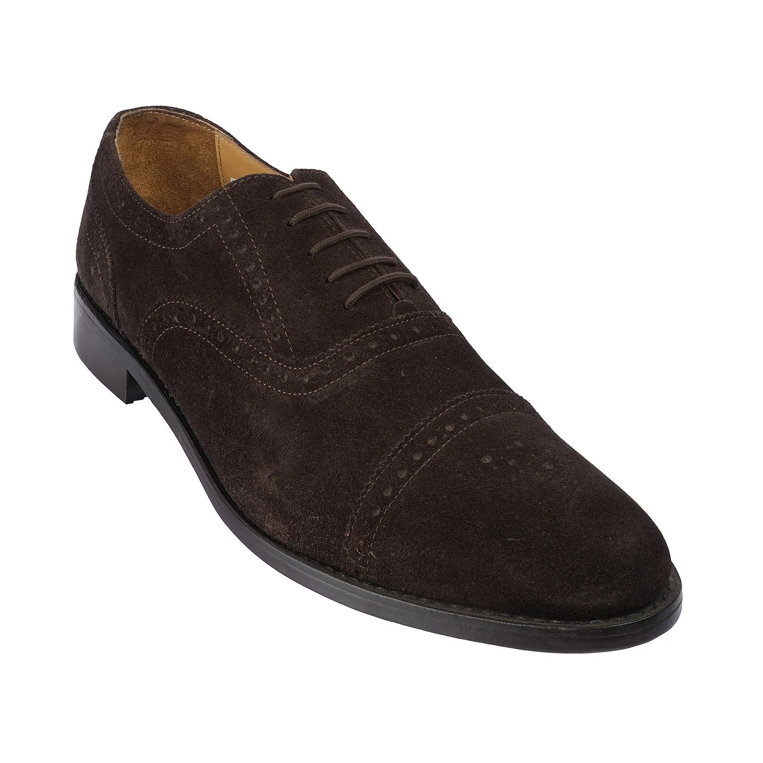 Samuel Windsor - Glasgow 59 <br> Big Size Regular Width Suede Leather Brown Formal Lace-Up Shoes
