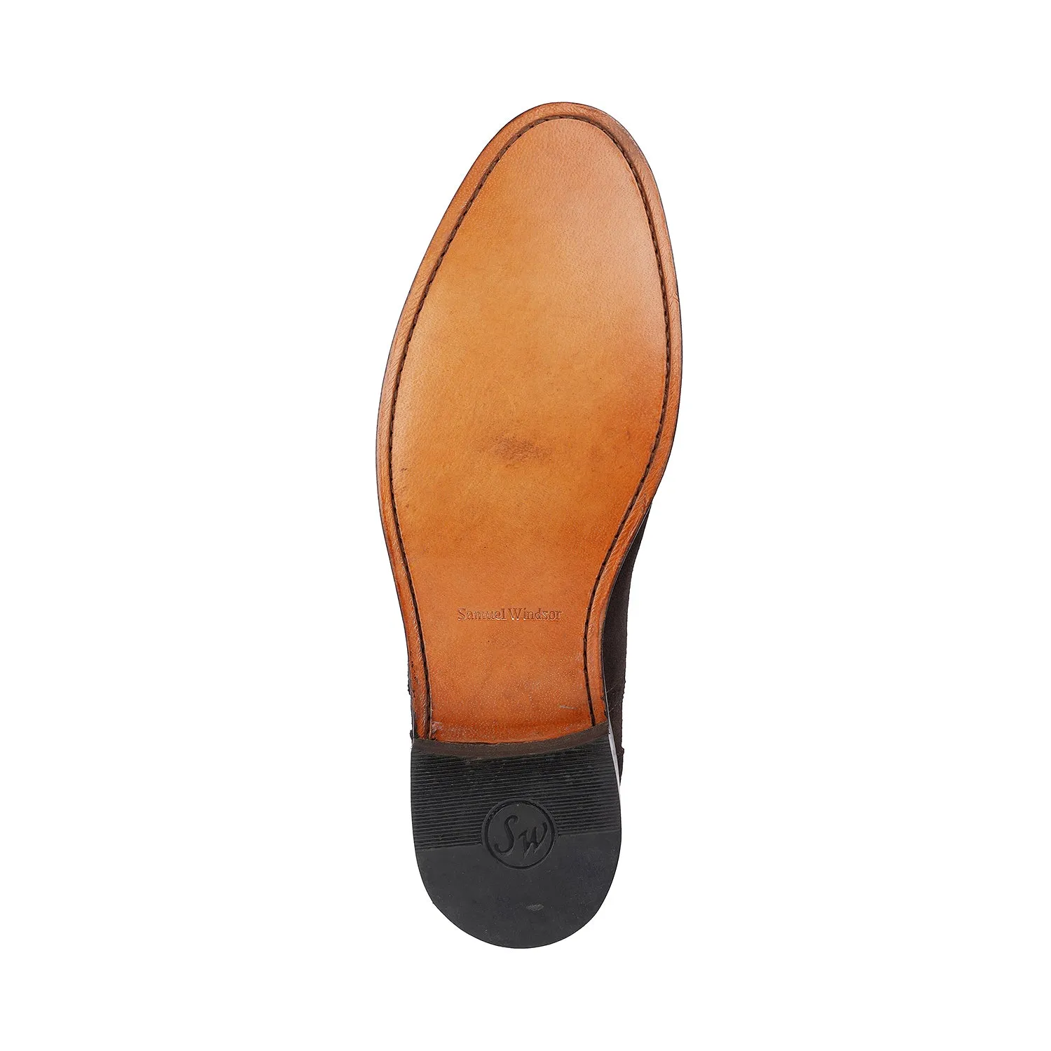 Samuel Windsor - Glasgow 59 <br> Big Size Regular Width Suede Leather Brown Formal Lace-Up Shoes