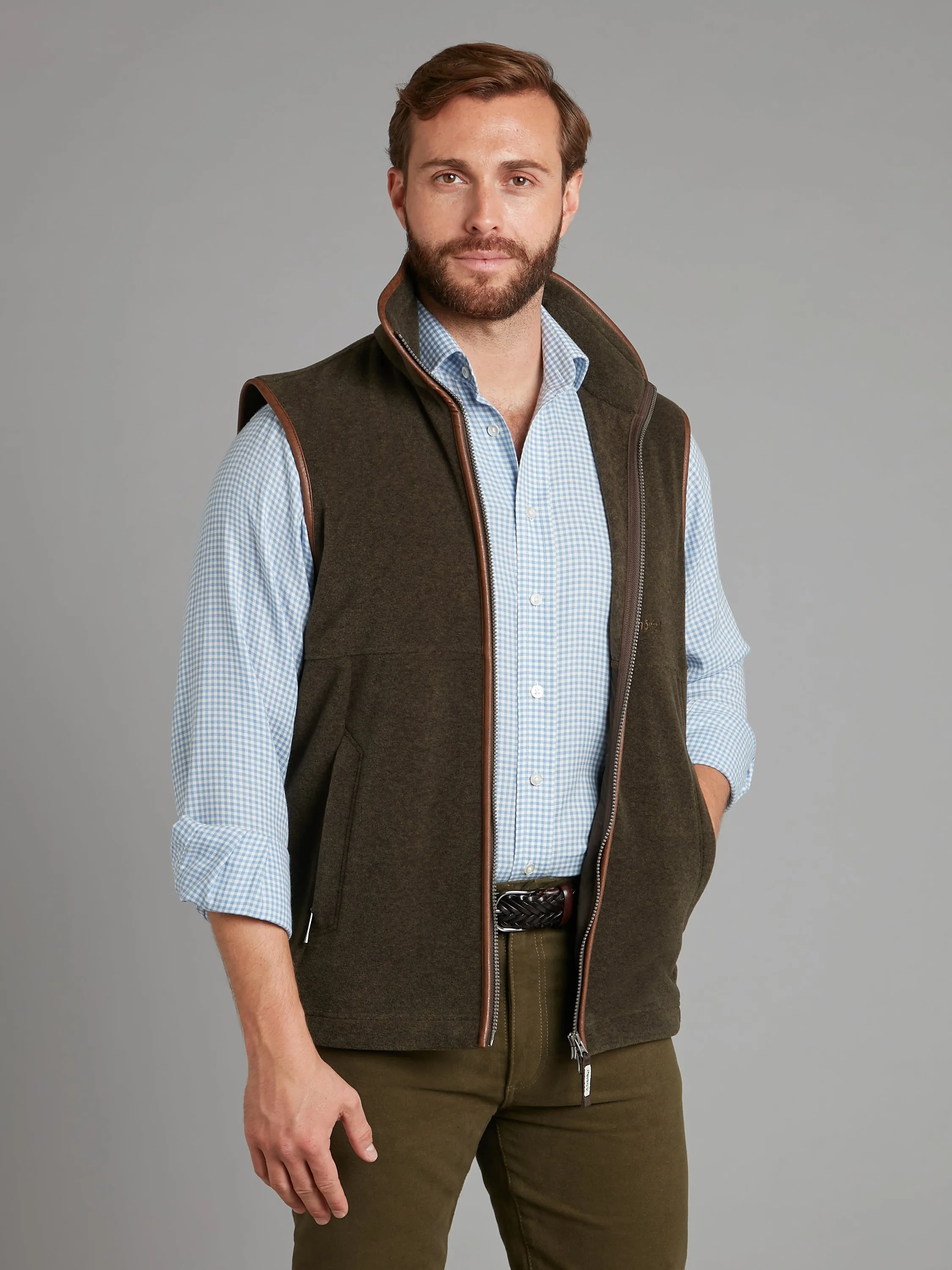 Schoffel Oakham Fleece Vest - Dark Olive