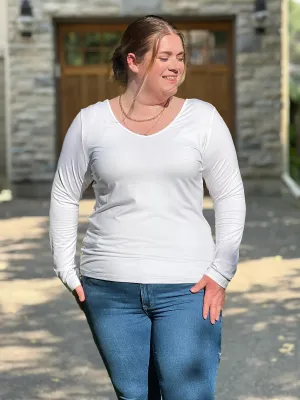 Shannon reversible neckline long sleeve tee