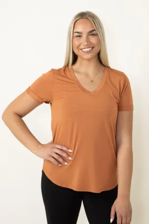 Thread & Supply Recreation T-Shirt for Women in Pumpkin | T1440LZMTS-PUMPKIN
