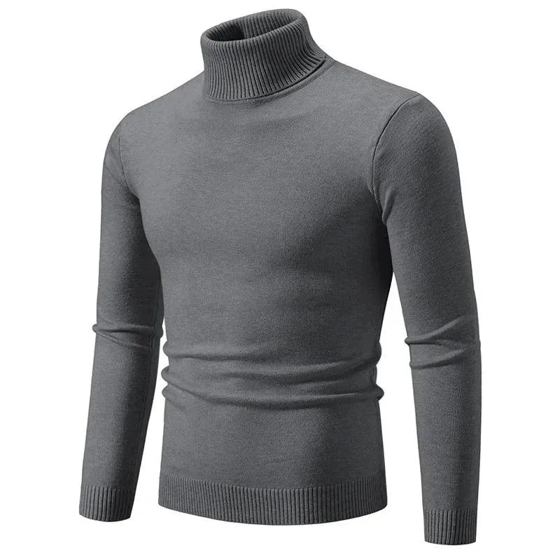 Trendy High Neck Knitted Sweater for Men – Stay Stylish & Warm!