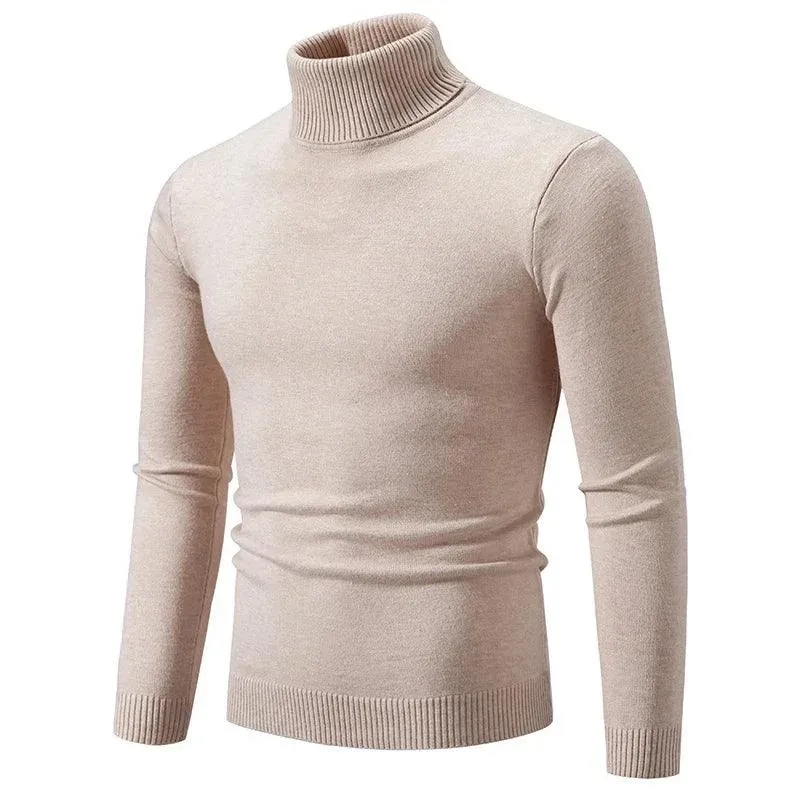 Trendy High Neck Knitted Sweater for Men – Stay Stylish & Warm!