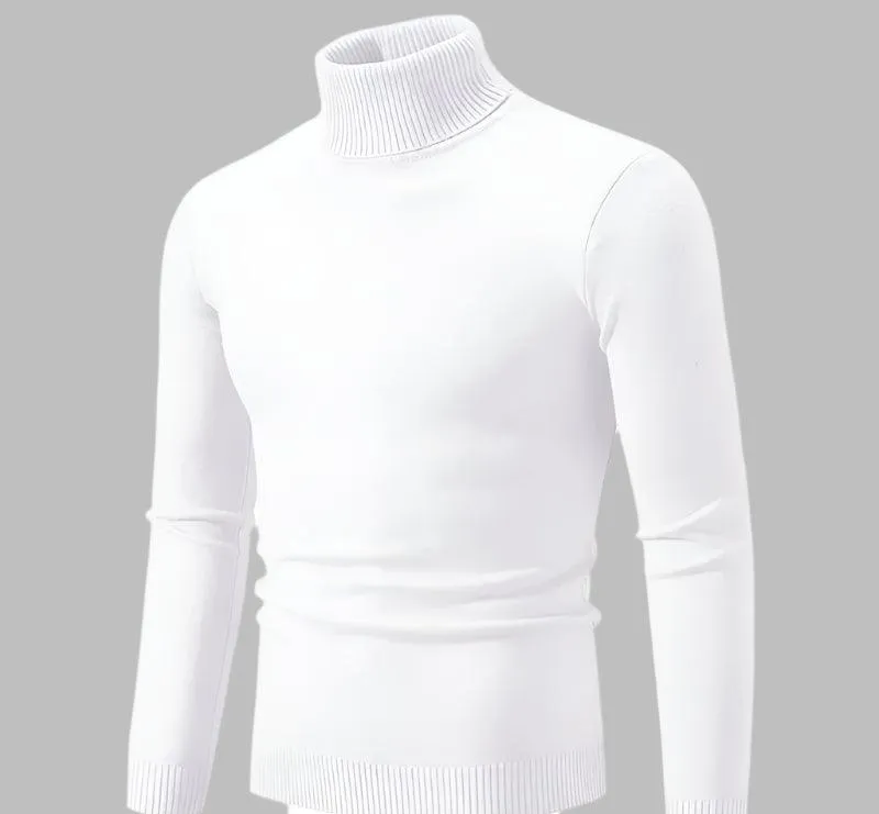 Trendy High Neck Knitted Sweater for Men – Stay Stylish & Warm!