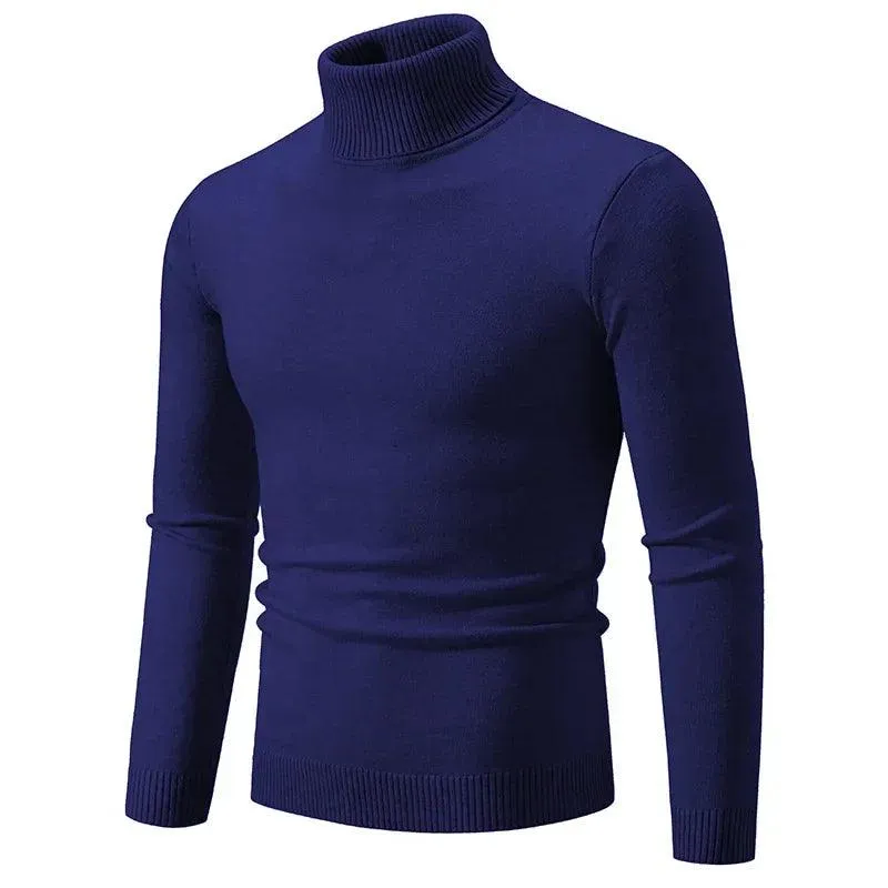 Trendy High Neck Knitted Sweater for Men – Stay Stylish & Warm!