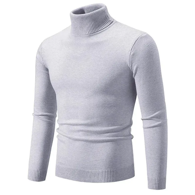 Trendy High Neck Knitted Sweater for Men – Stay Stylish & Warm!