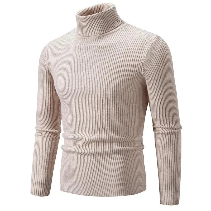 Trendy High Neck Knitted Sweater for Men – Stay Stylish & Warm!