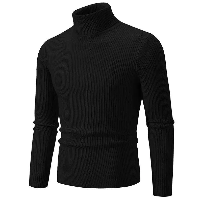 Trendy High Neck Knitted Sweater for Men – Stay Stylish & Warm!