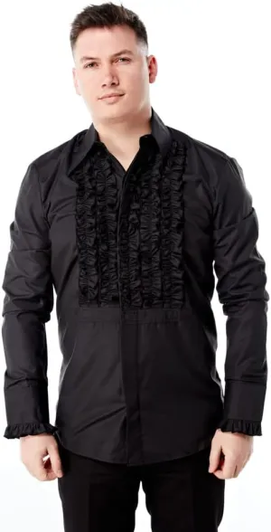 Tuxedo Shirt Ruffle Front Halloween Stag Party Wedding Formal Dress