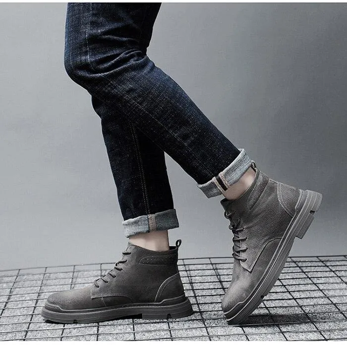 West Louis Suede Leather Autumn Ankle Boots