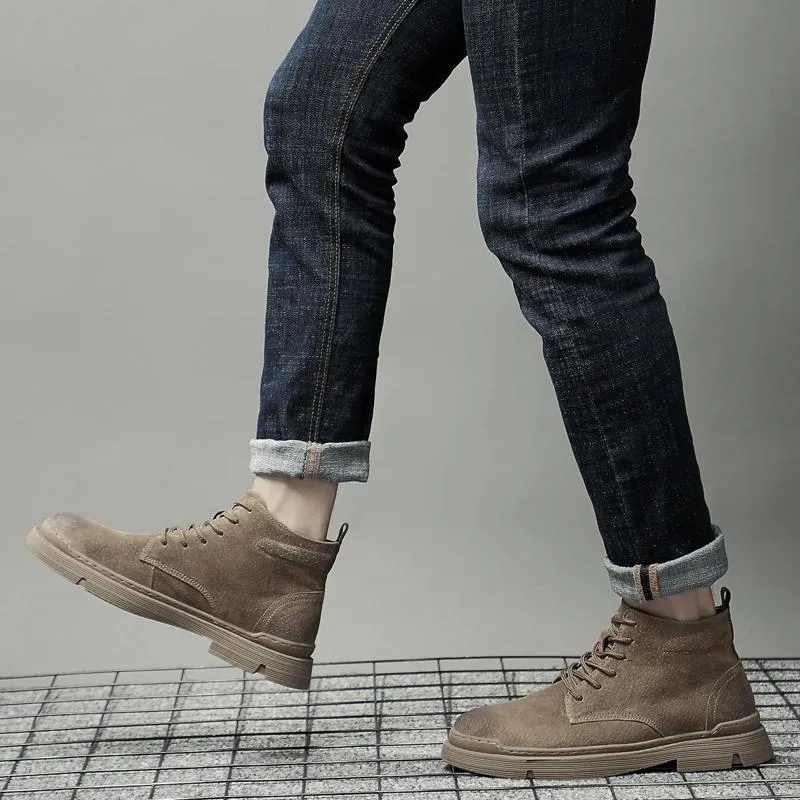 West Louis Suede Leather Autumn Ankle Boots