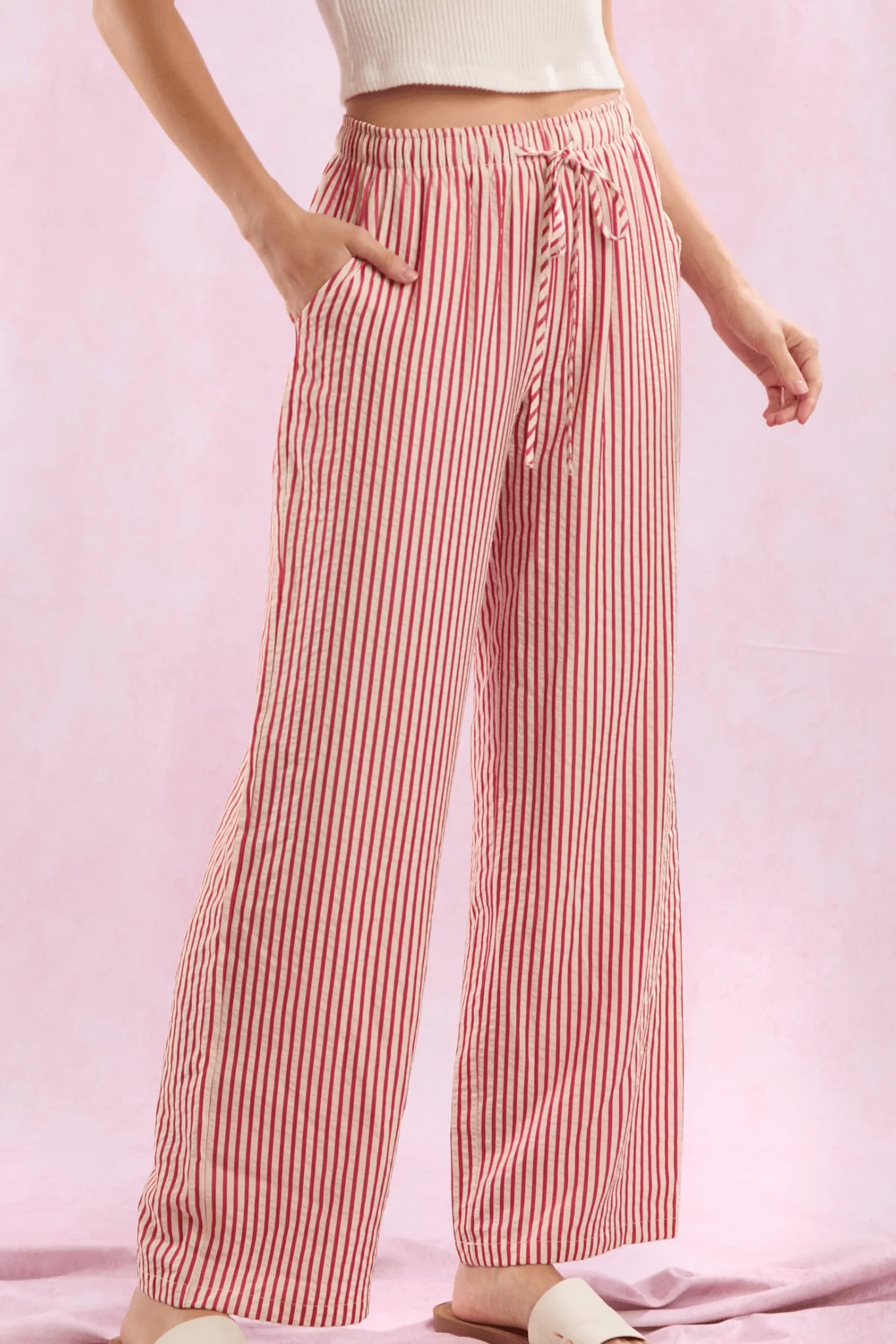 Yarndye stripe easy pants